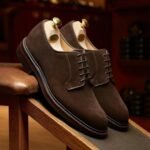 Foxo P5 brown suede leather oxford formal shoe.