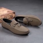 Lofo P15  grey leather loafer.