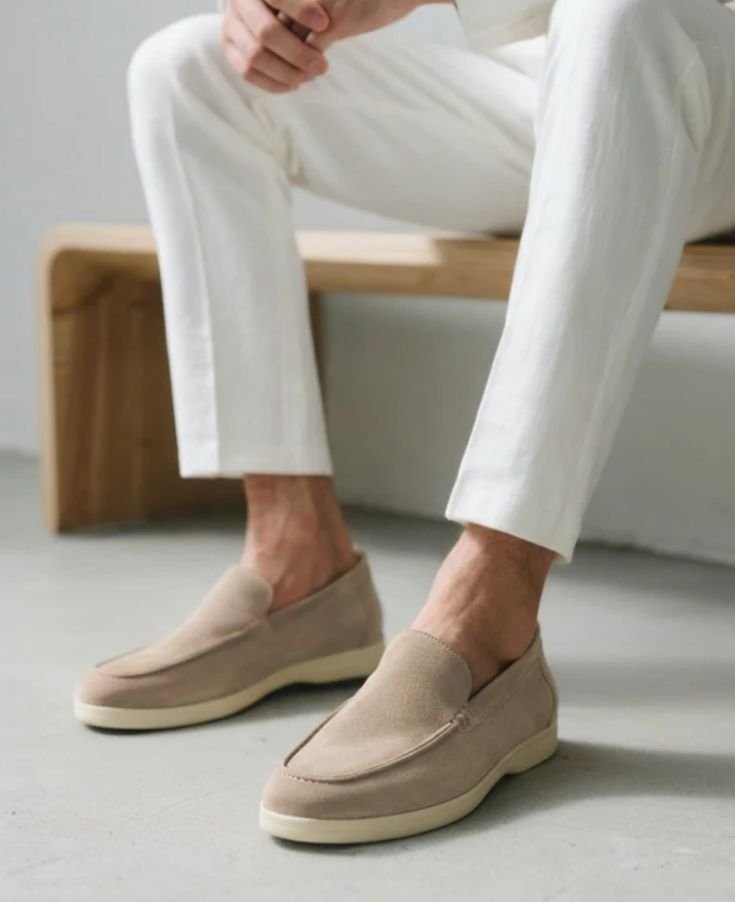 WhatsApp Image 2026-06-17 at 10.58.49 Lofo P14 grey leather loafer shoe. - Image 1