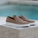 Lofo P11  grey leather loafer shoe.